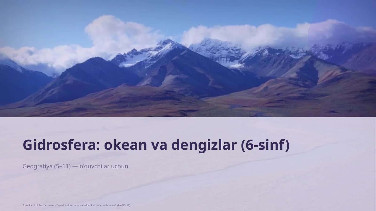 Gidrosfera: okean va dengizlar (6-sinf) 1