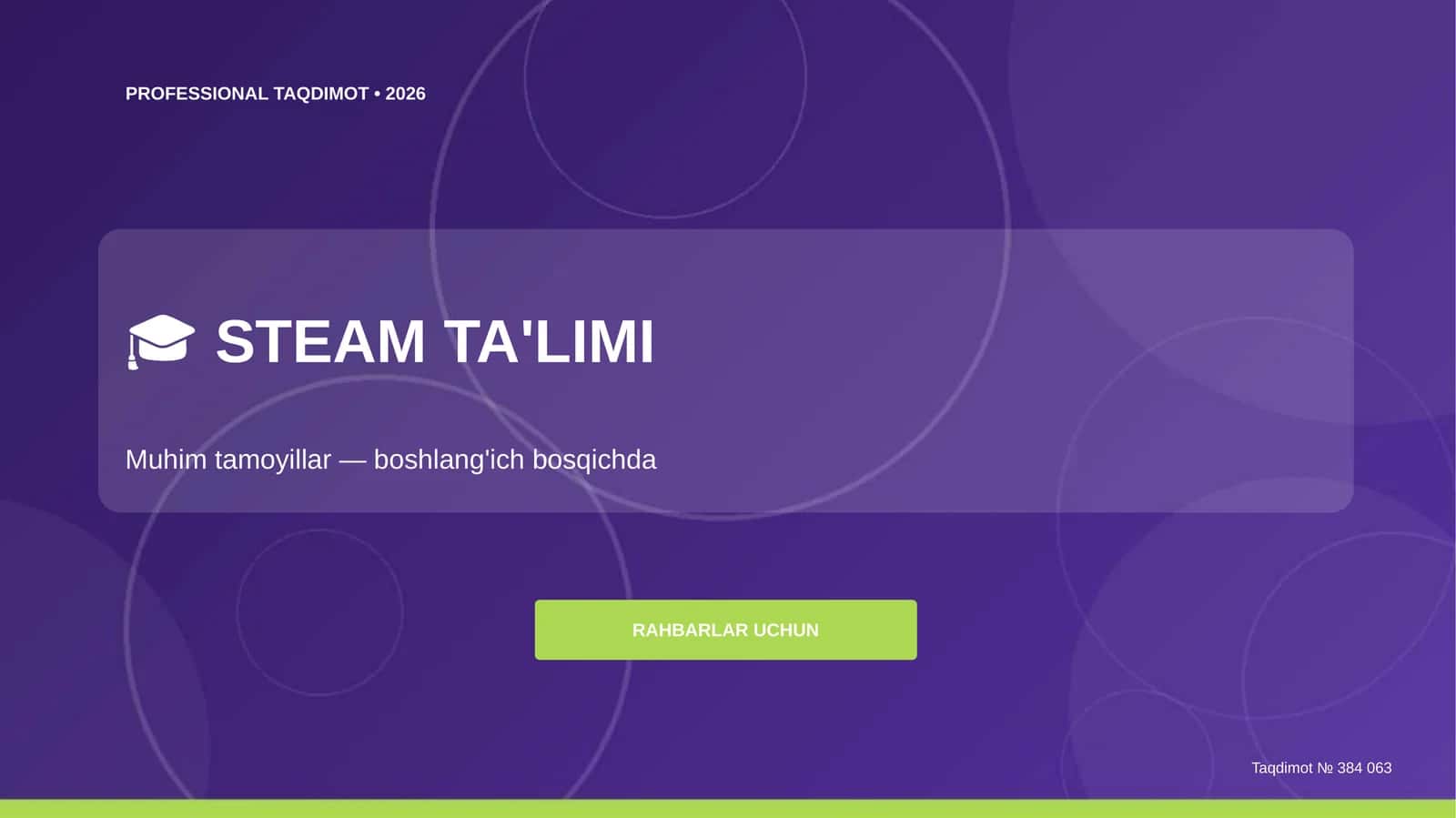 PROFESSIONAL TAQDIMOT • 2026 1