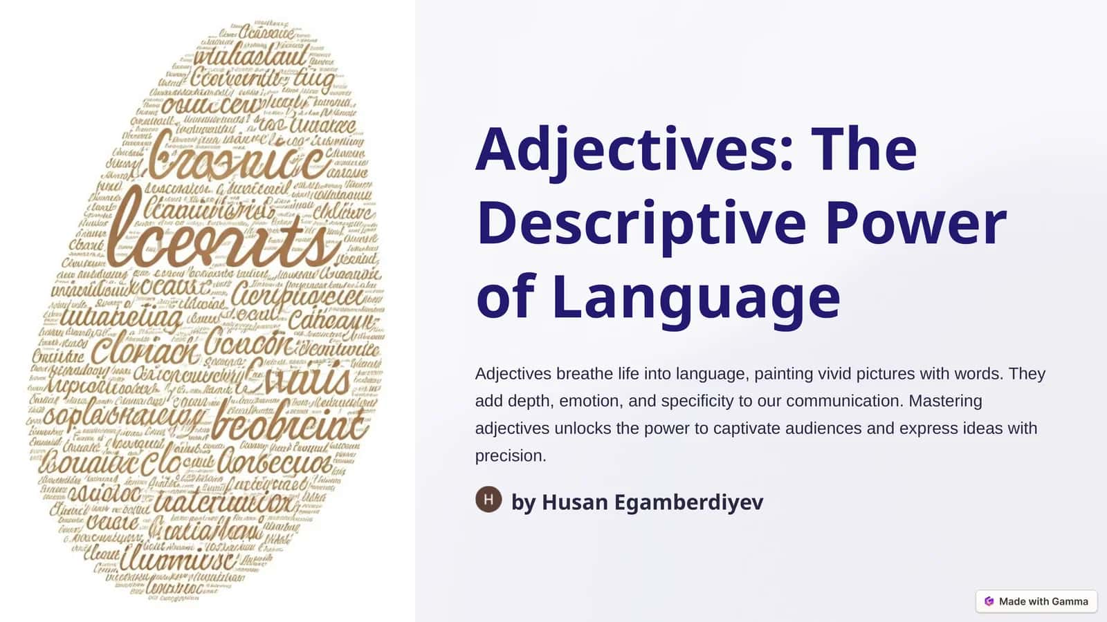 Adjectives: The Descriptive Power of Language 1