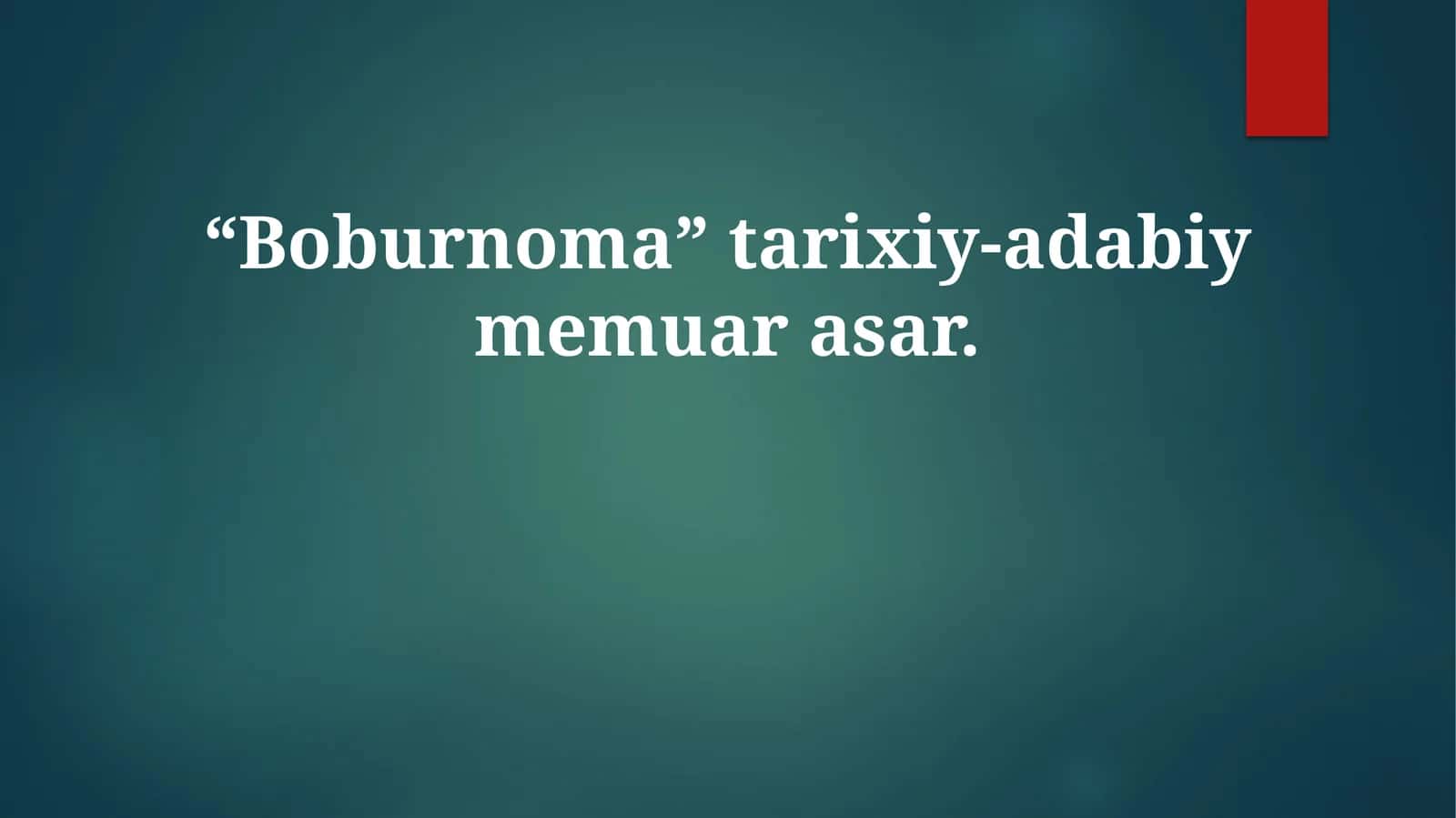 Boburnoma 1