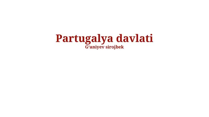 Partugaliya davlati 1