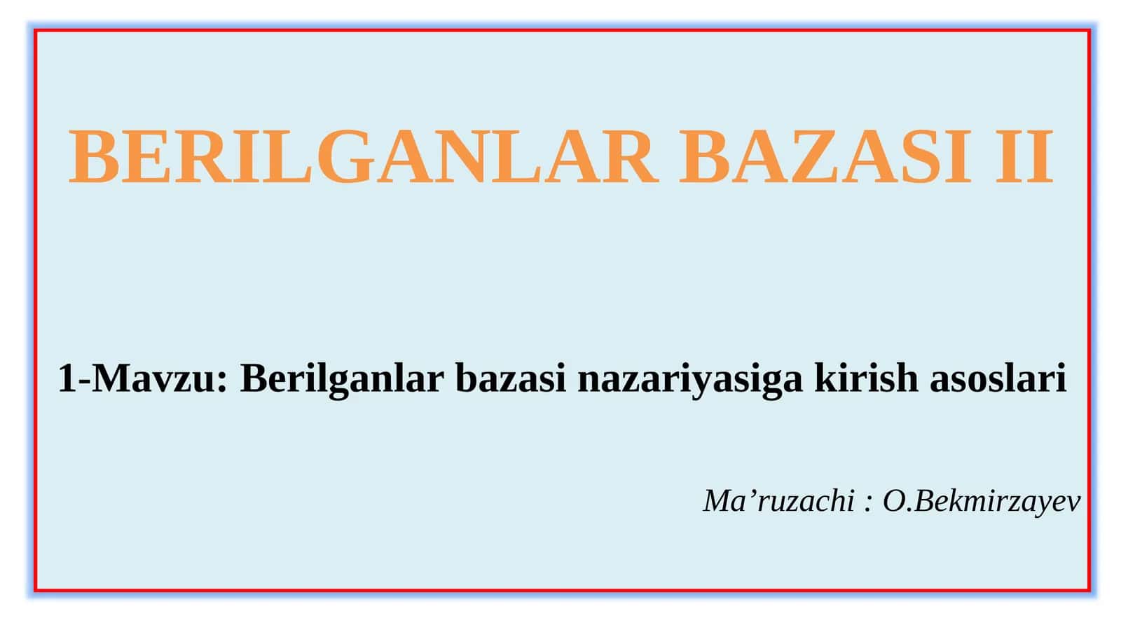 BERILGANLAR BAZASI II 1