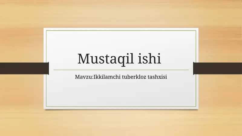 Ikkilamchi tuberkloz tashxisi 1