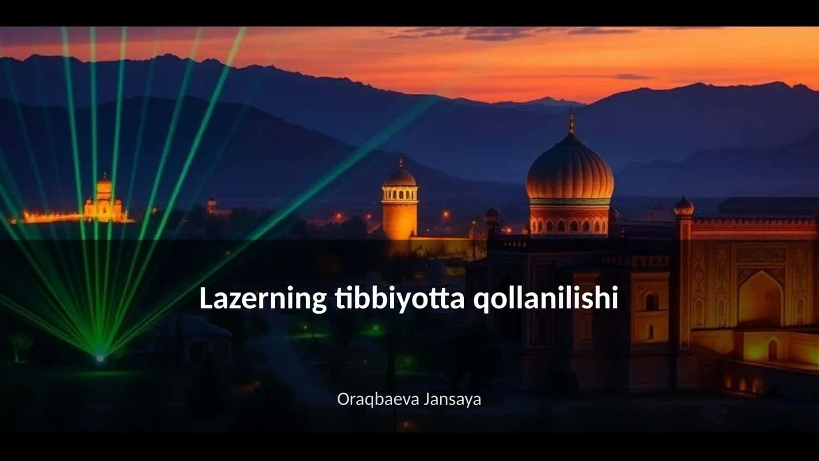 Lazerning tibbiyotta qollanilishi 1