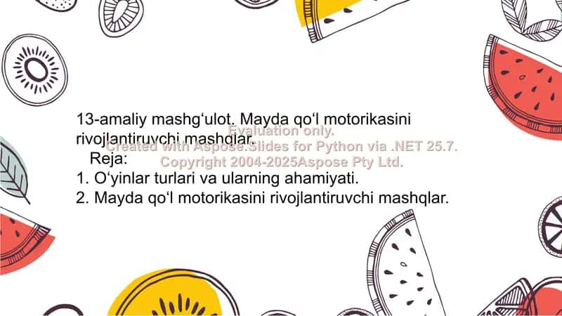Mayda qo‘l motorikasini rivojlantiruvchi mashqlar 1