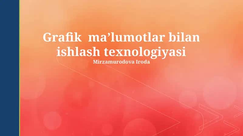 Ma'lumotlarni Vizualizatsiya Texnologiyalari 1