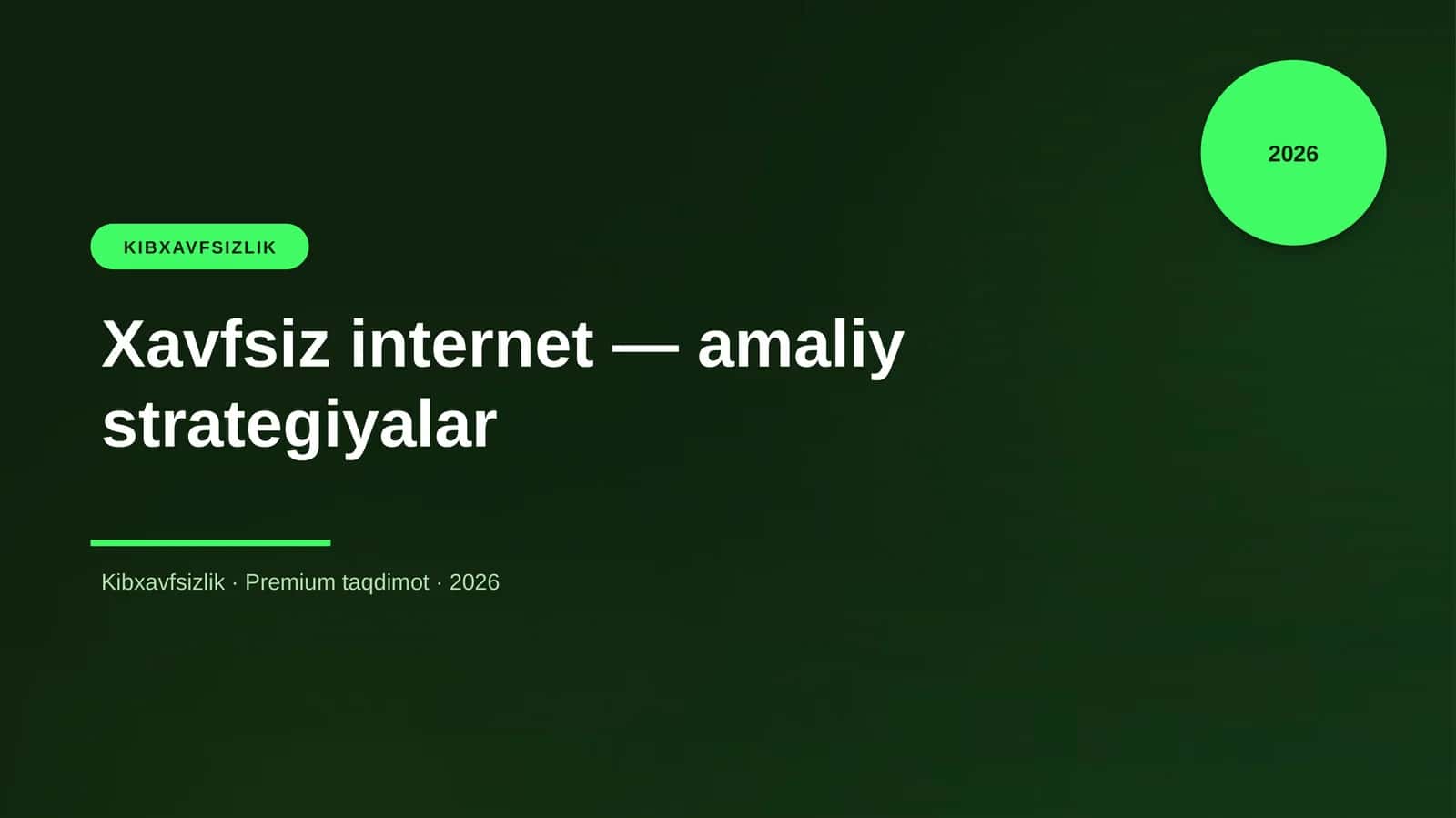 Xavfsiz internet — amaliy strategiyalar 1