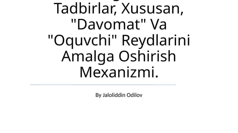 Talabalarning Harakatlari 1