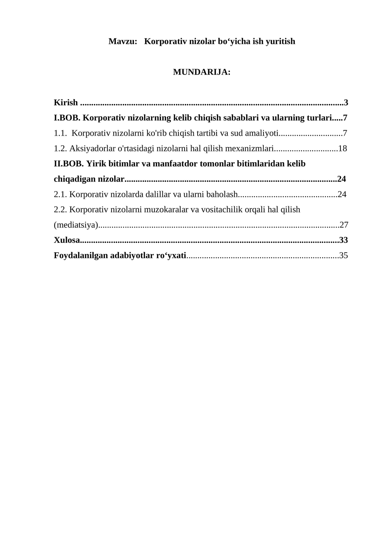 Korporativ nizolar bo‘yicha ish yuritish 1