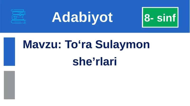 TO'RA SULAYMON 1