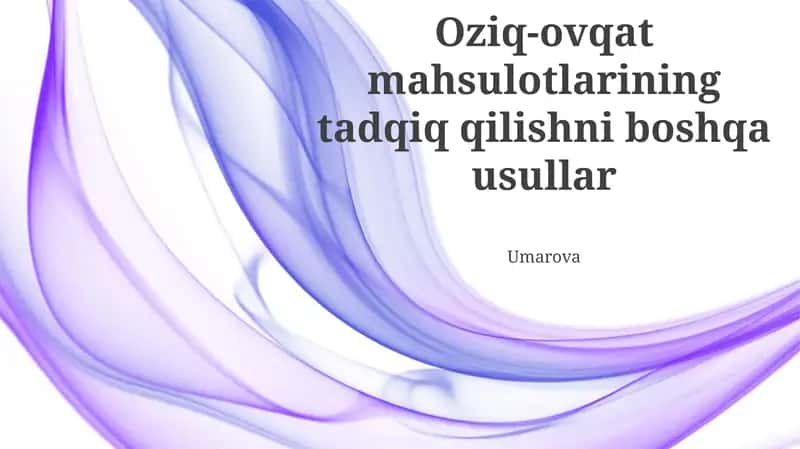 Sensor analiz usullari 1