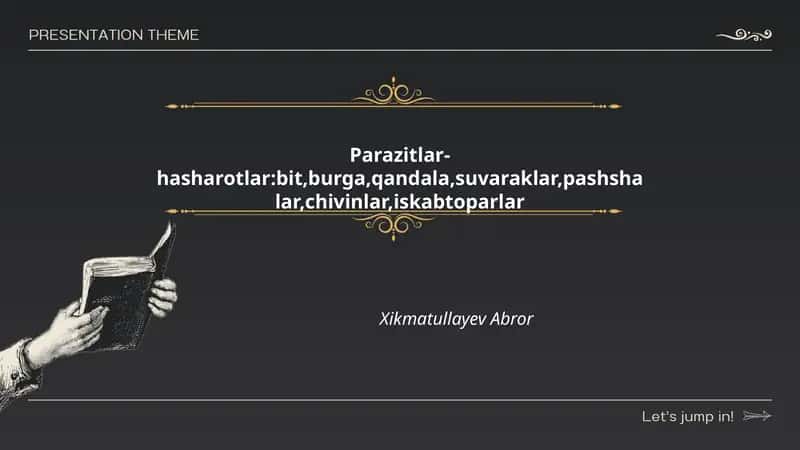 Parazitlar va ularning biologiyasi 1