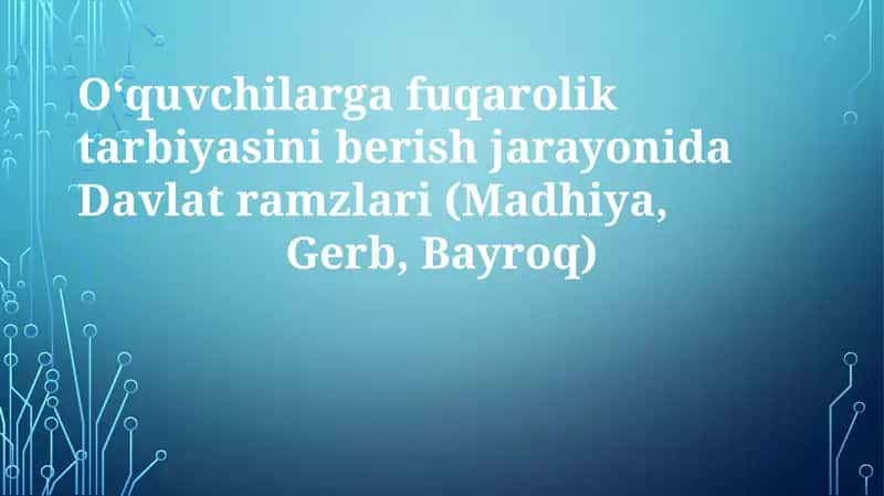 Davlat Ramzlari: Madhiya, Gerb va Bayroq 1