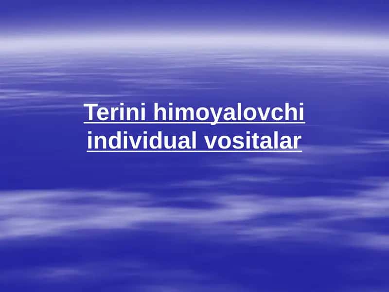 Terini himoya qilish vositalari 1