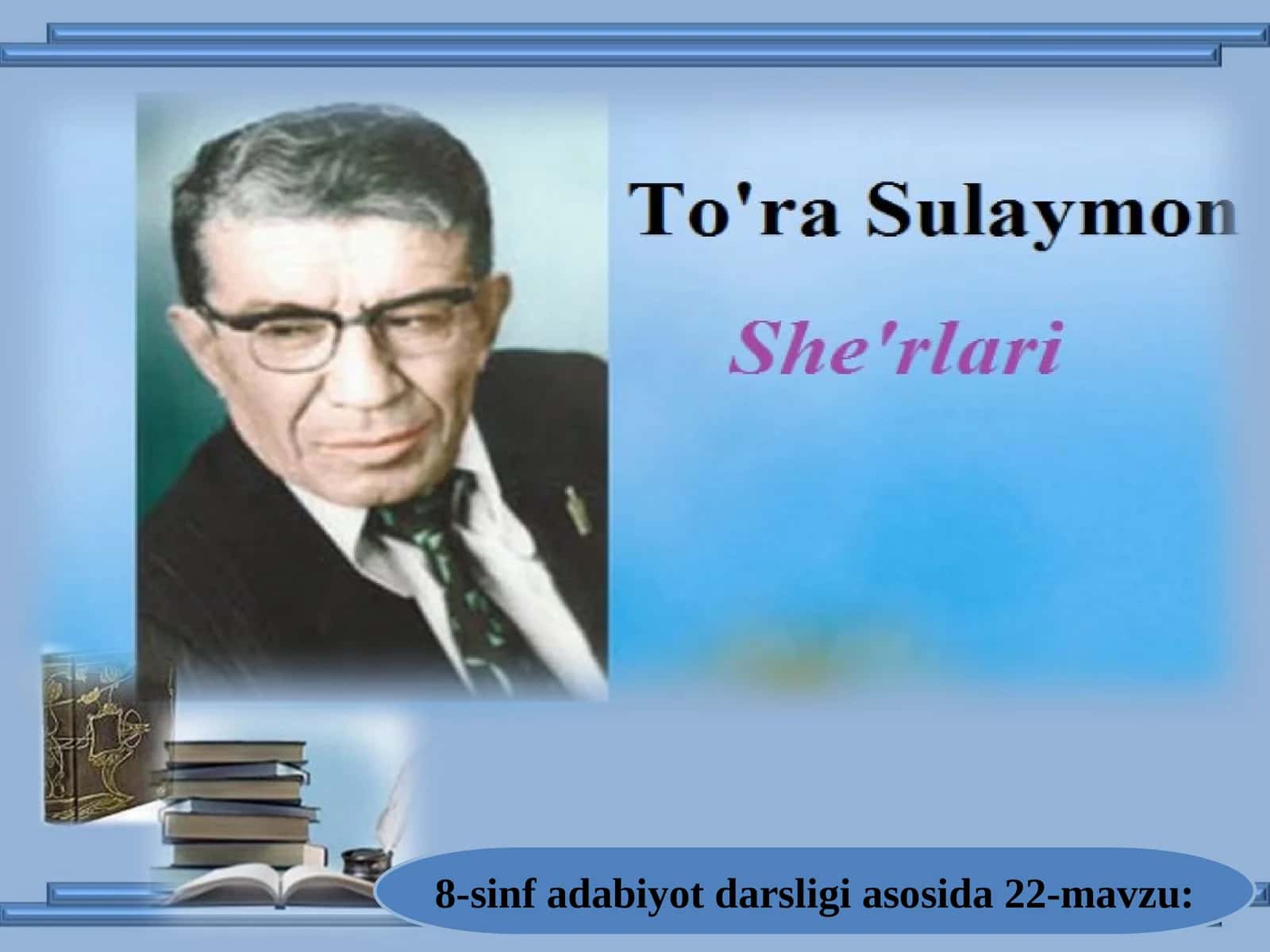 8-sinf To'ra Sulaymon she'rlari 1