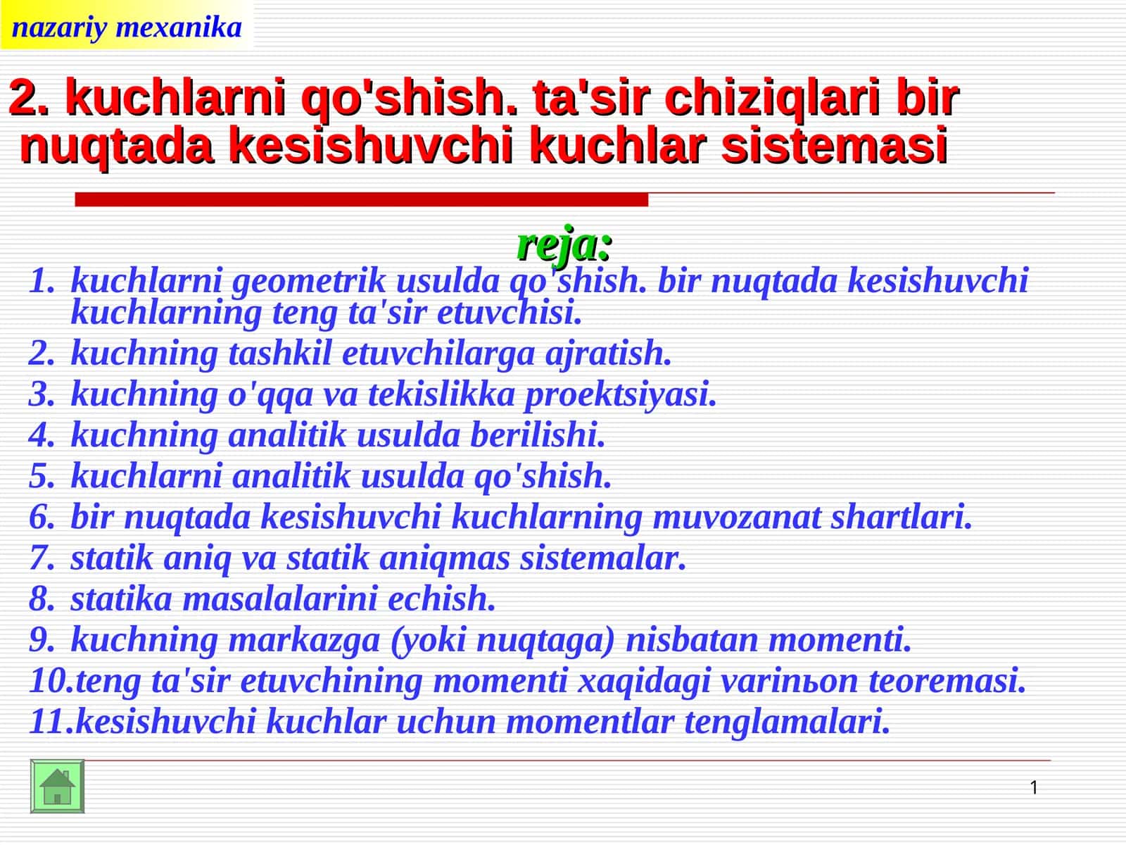 nazariy mexanika 1