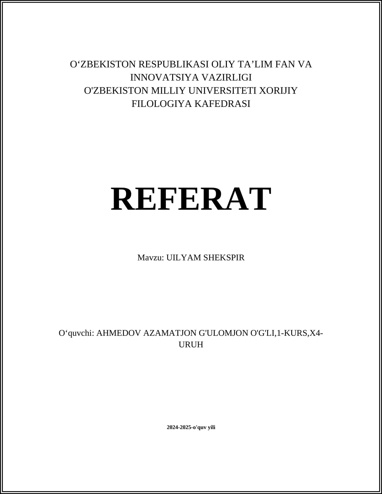 UILYAM SHEKSPIR 1
