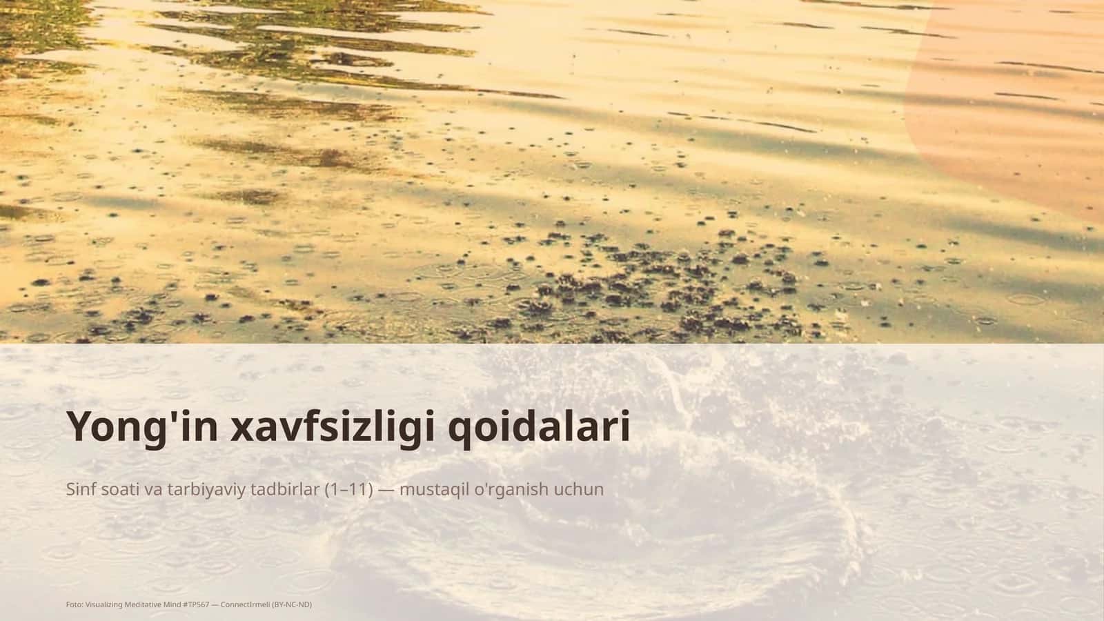 Yong'in xavfsizligi qoidalari 1