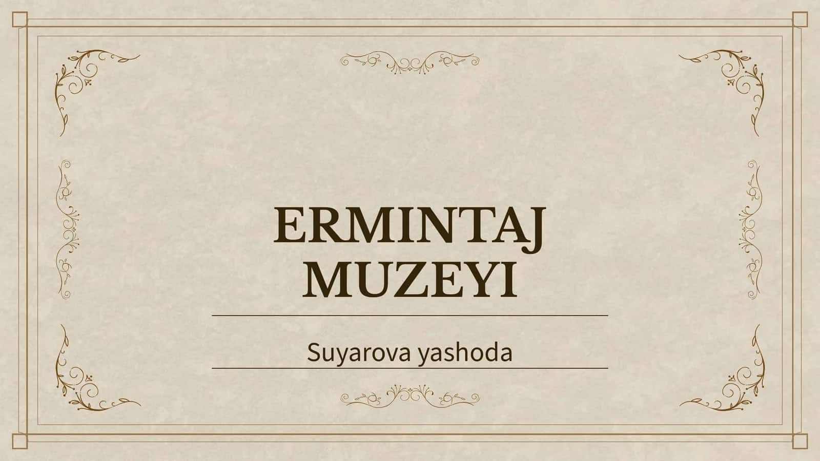 ERMINTAJ MUZEYI 1