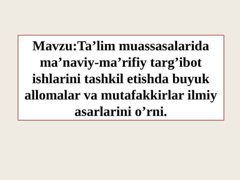 Ta’limmuassasalaridama’naviy-ma’rifiytarg’ibotishlarinitashkiletish 1