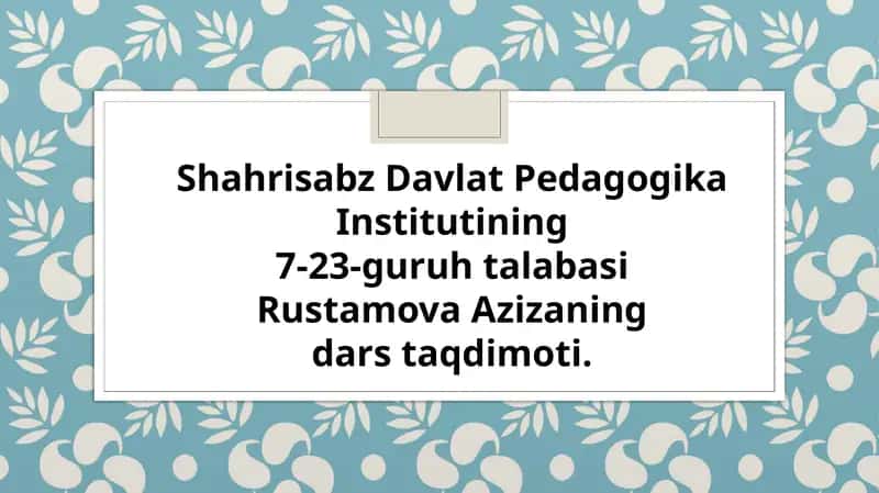 Inklyuziv taʼlimning metod va usullari 1