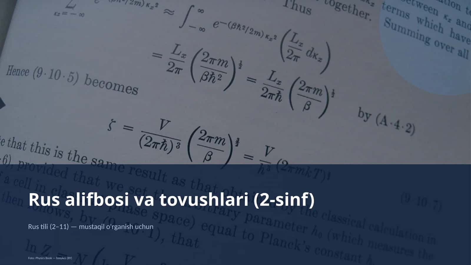 Rus alifbosi va tovushlari (2-sinf) 1