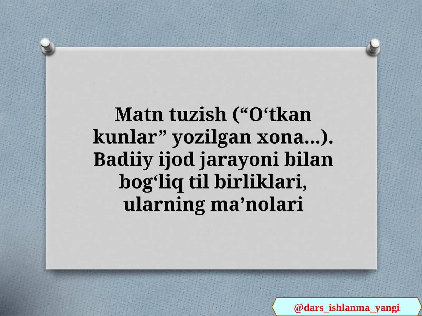 Matn  tuzish 1