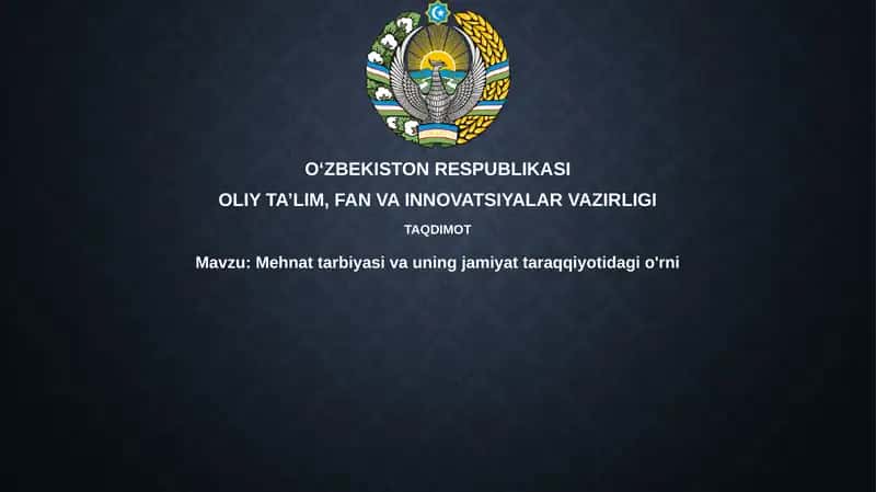 Mehnat Taʼlimi 1