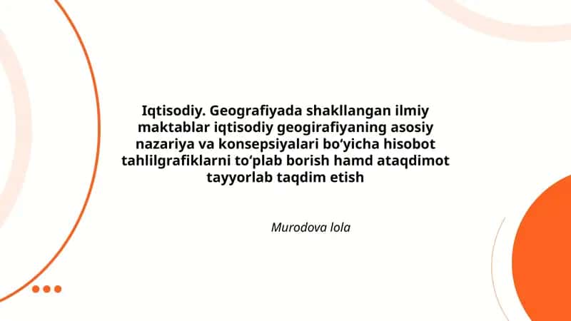 Geografiyada shakllangan ilmiy maktablar iqtisodiy geogirafiya 1