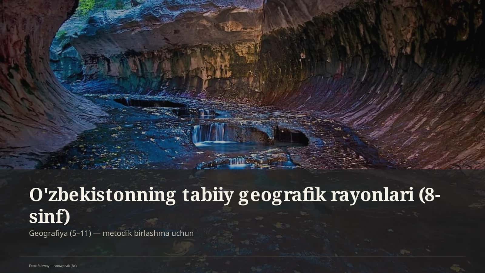 O'zbekistonning tabiiy geografik rayonlari (8-sinf) 1