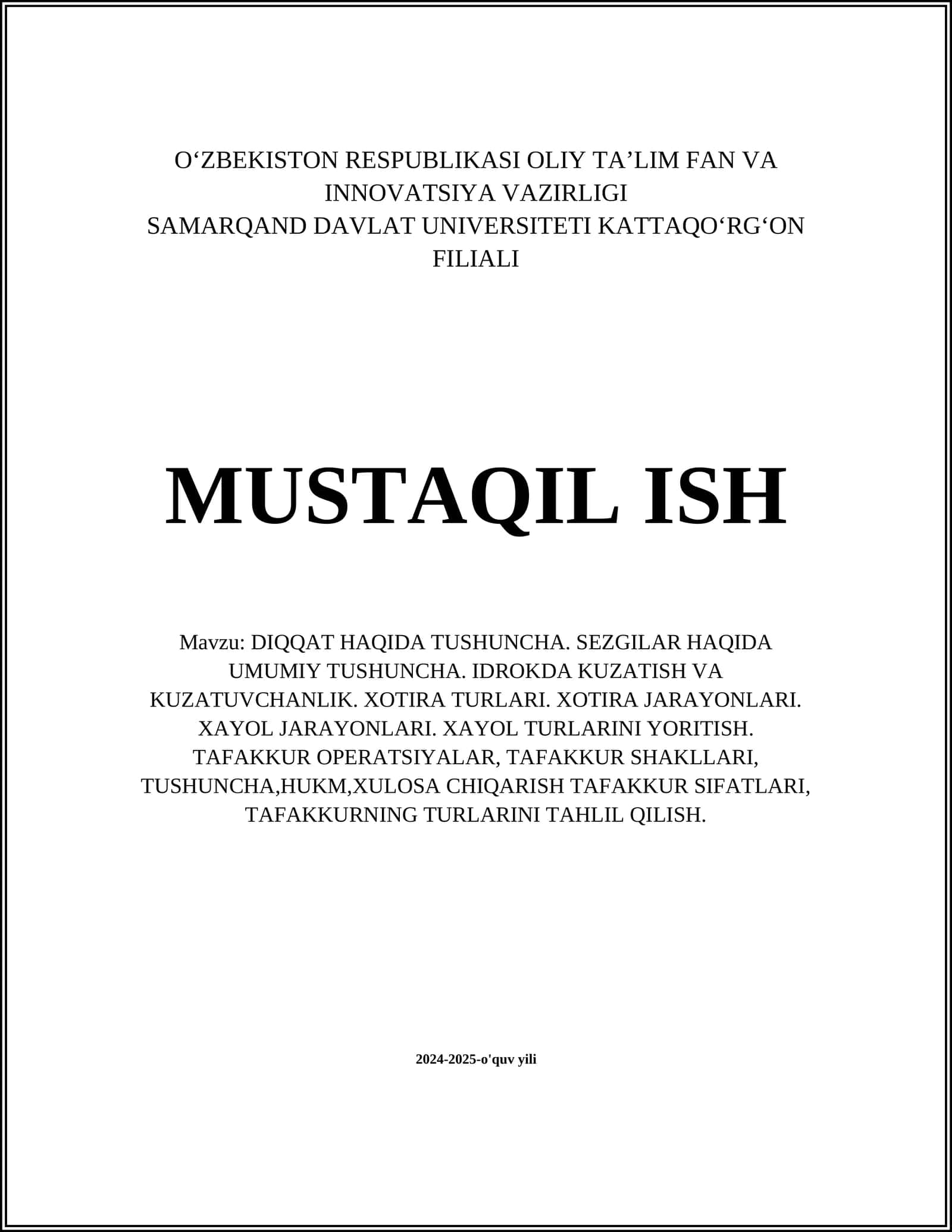 DIQQAT HAQIDA TUSHUNCHA 1