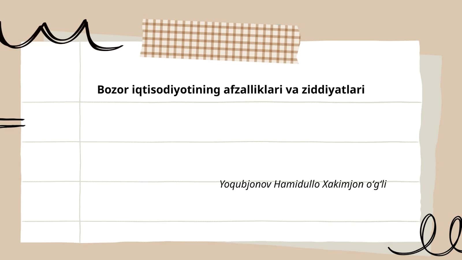 Bozor iqtisodiyotining afzalliklari va ziddiyatlari 1