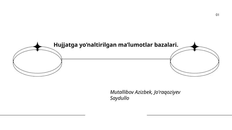 Hujjatga yo‘naltirilgan ma’lumotlar bazalari 1