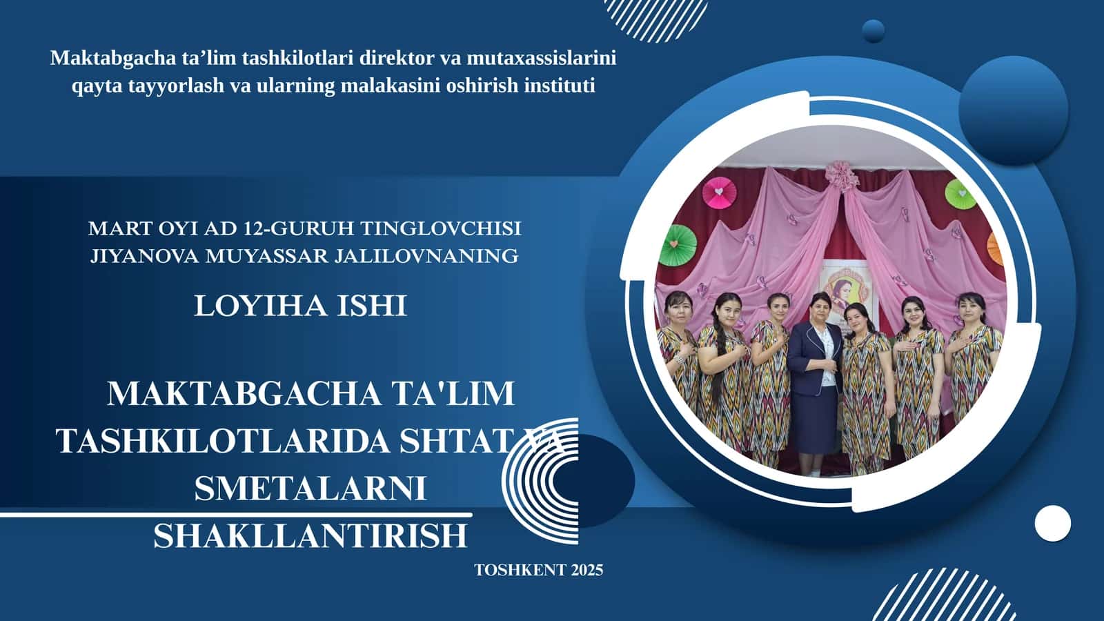 MAKTABGACHA TA'LIM TASHKILOTLARIDA SHTAT VA SMETALARNI SHAKLLANTIRISH 1