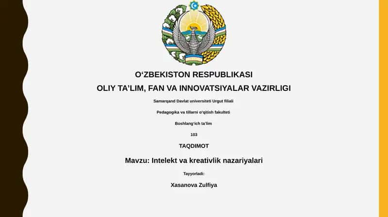 Intellekt nazariyalari 1