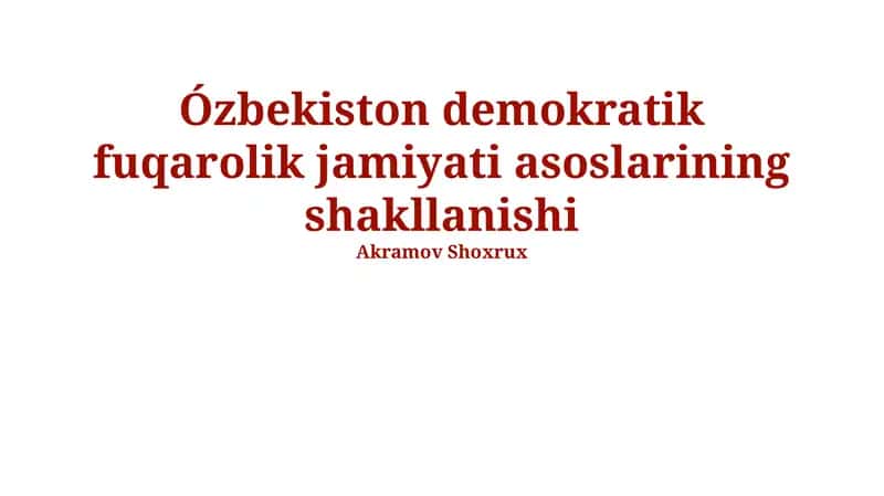 Millatlararo totuvlik va ijtimoiy uygʻunlik 1