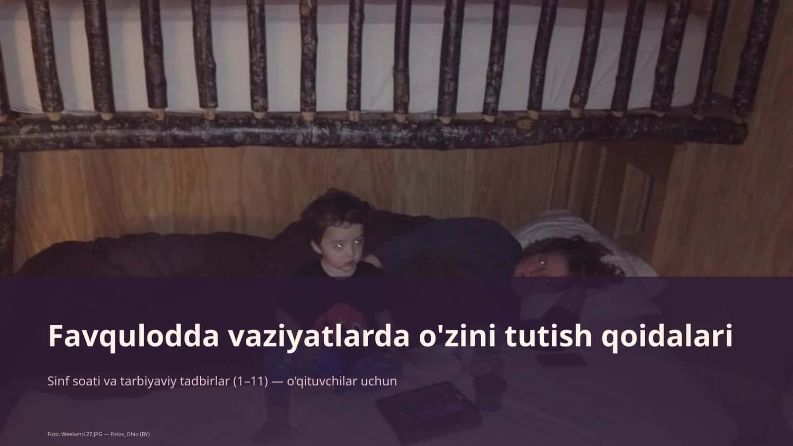 Favqulodda vaziyatlarda o'zini tutish qoidalari 1