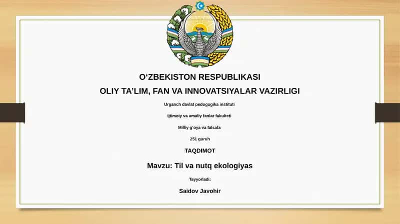 Til va nutq ekologiyasi 1
