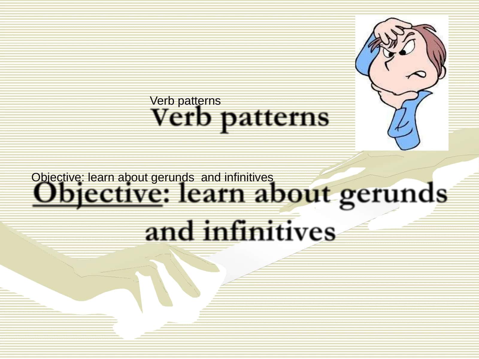 Verb patterns 1