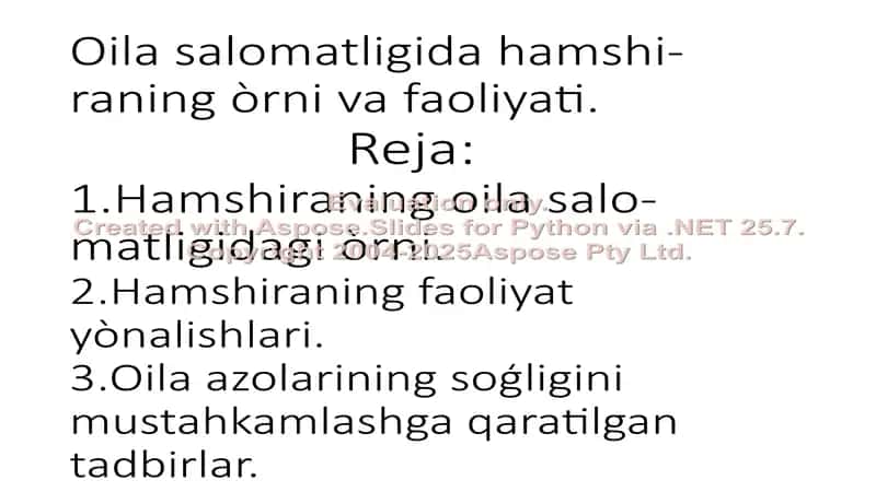Oila salomatligida hamshiraning o'rn va faoliyati 1