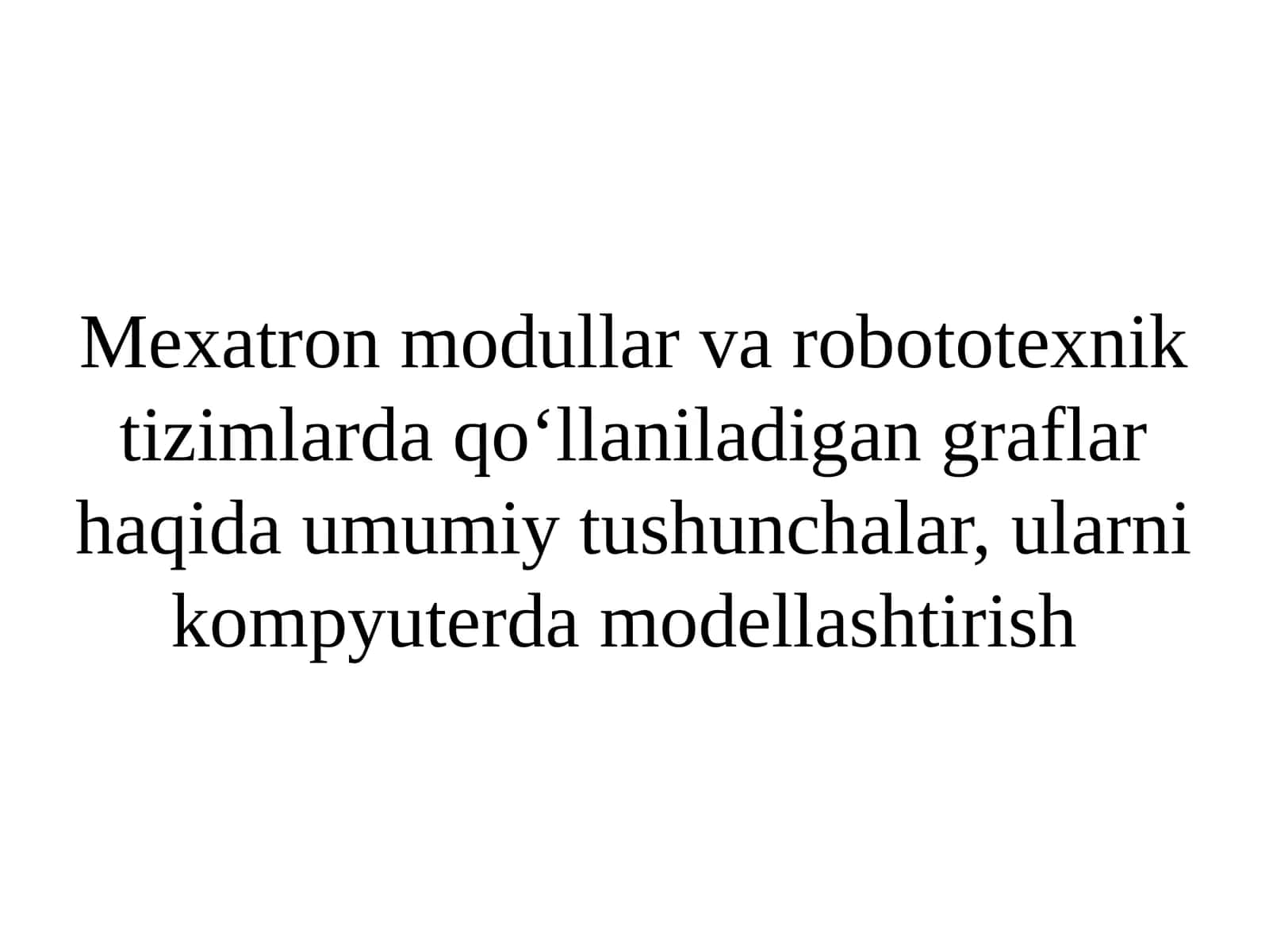 Matematik modellashtirish 1
