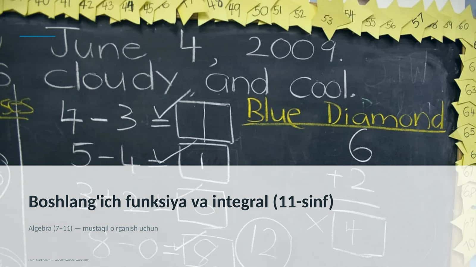 Boshlang'ich funksiya va integral (11-sinf) 1