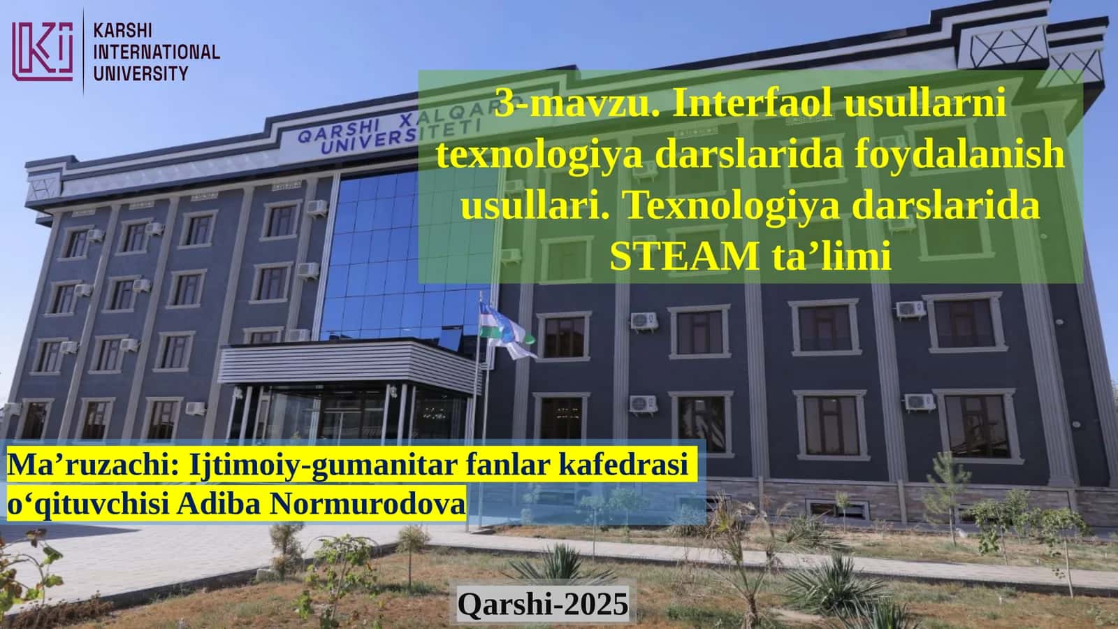 Interfaol usullar texnologiyada STEAM ta'limi 1