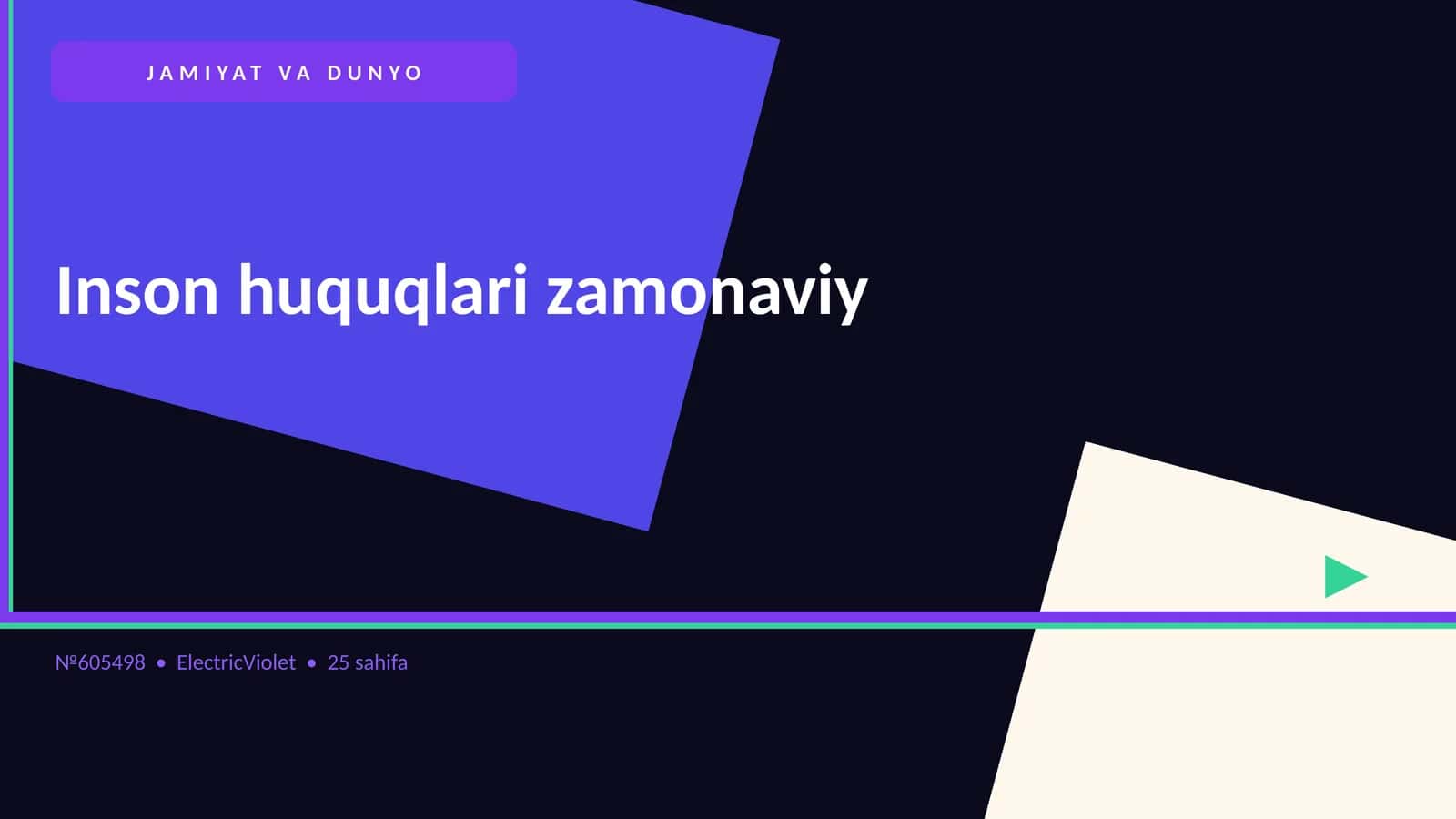 Inson huquqlari zamonaviy 1