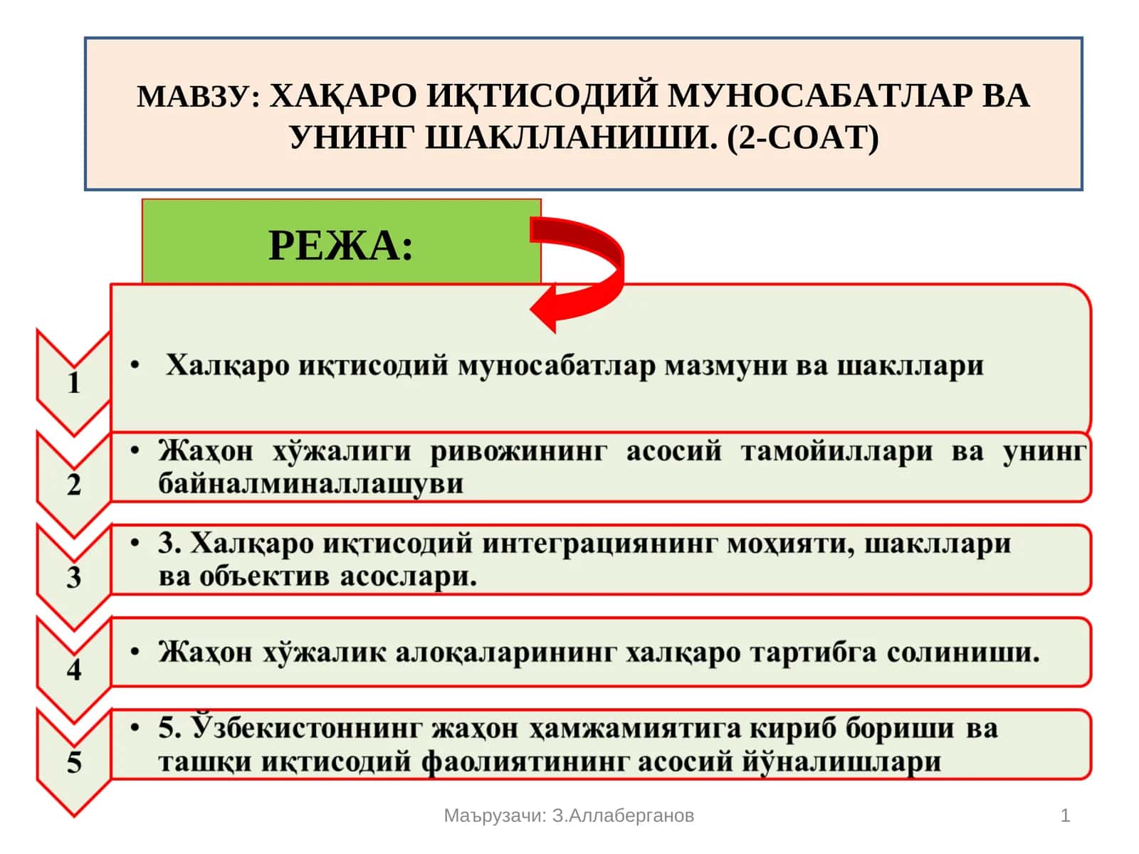 Халкаро иктисодий муносабатлар ва унинг шаклланиши 1