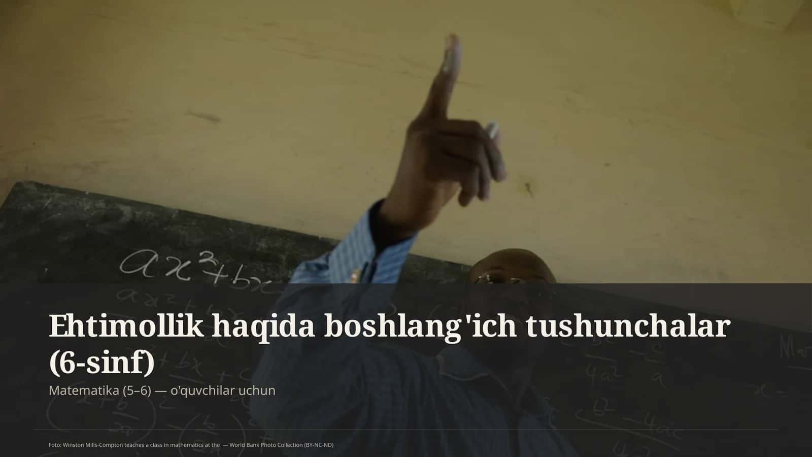 Ehtimollik haqida boshlang'ich tushunchalar (6-sinf) 1