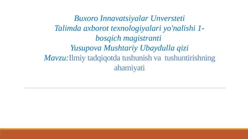 Ilmiy tadqiqot 1