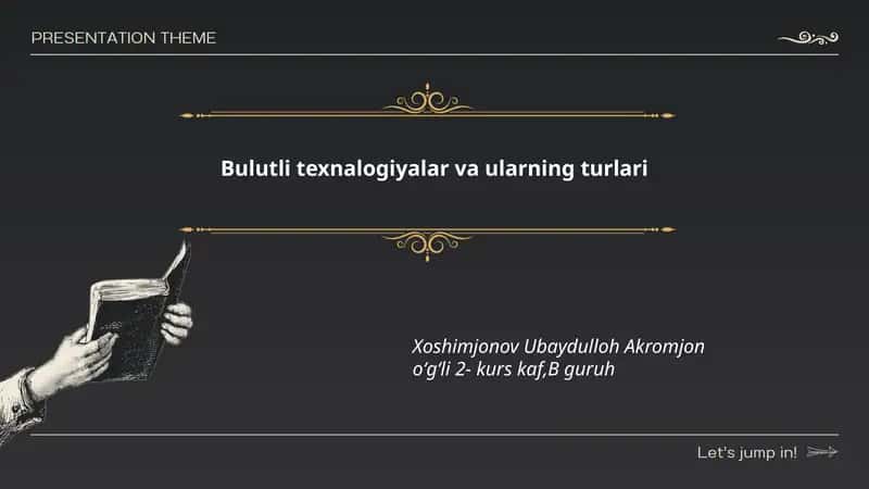 Bulutli texnalogiyalar va ularning turlari 1