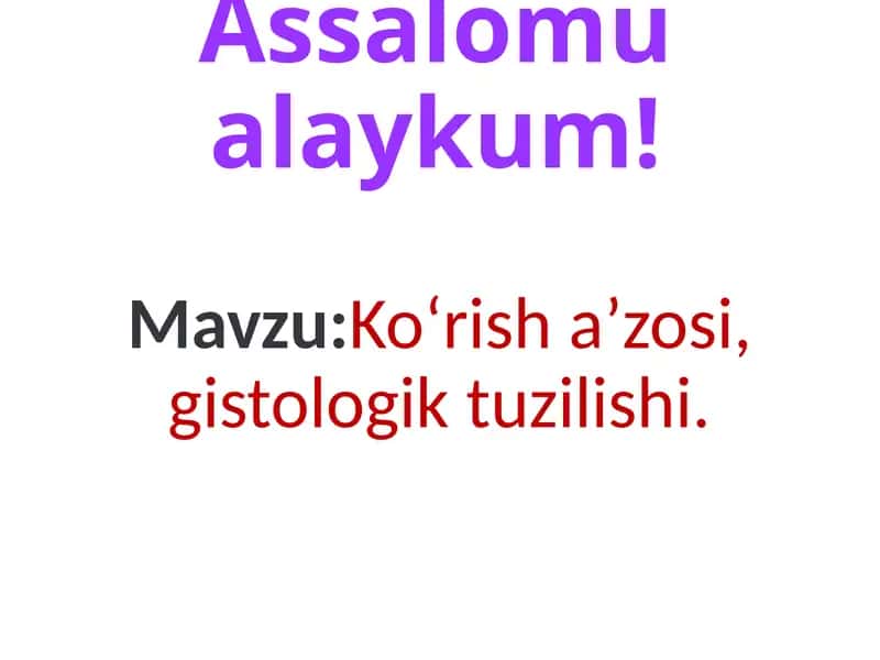 Koʻrishaʼzosi, gistologik tuzilishi 1