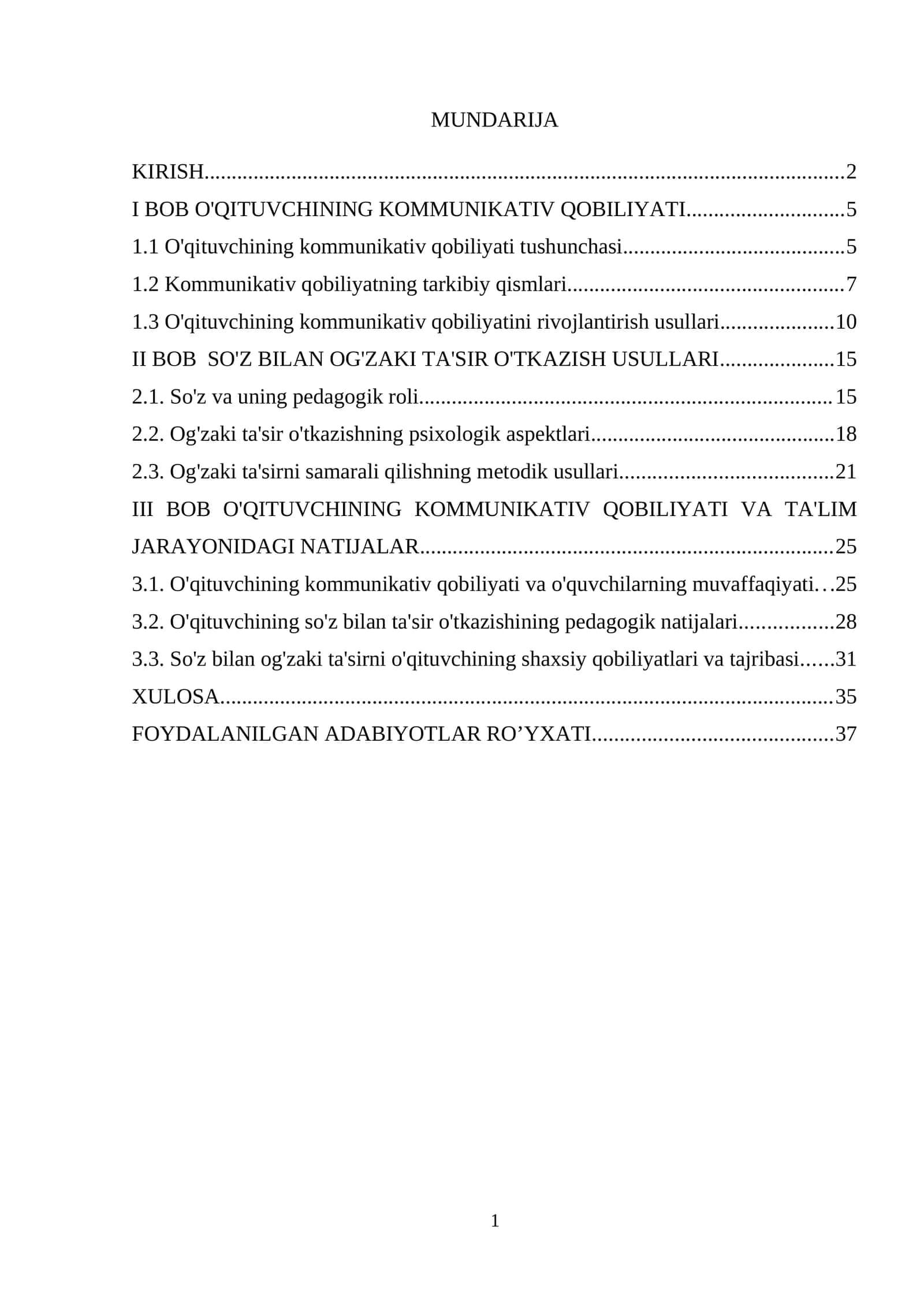 BOB O'QITUVCHINING KOMMUNIKATIV QOBILIYATI VA TA'LIM JARAYONIDAGI NATIJALAR 1